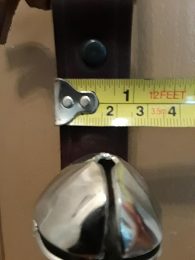 Warner Arctic Sleigh Bells Decorative Leather Strap Door Bells (28" w/ 10 Bells, Brown Leather w/Brass Bells)