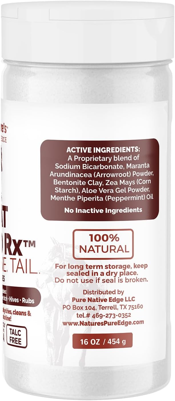 Coat Guard Rx™ Large 16 oz. Coat, Mane, and Tail Powder for Horses - Rain Rot, Sweet Itch, Treatment & Dry Shampoo for Horses.