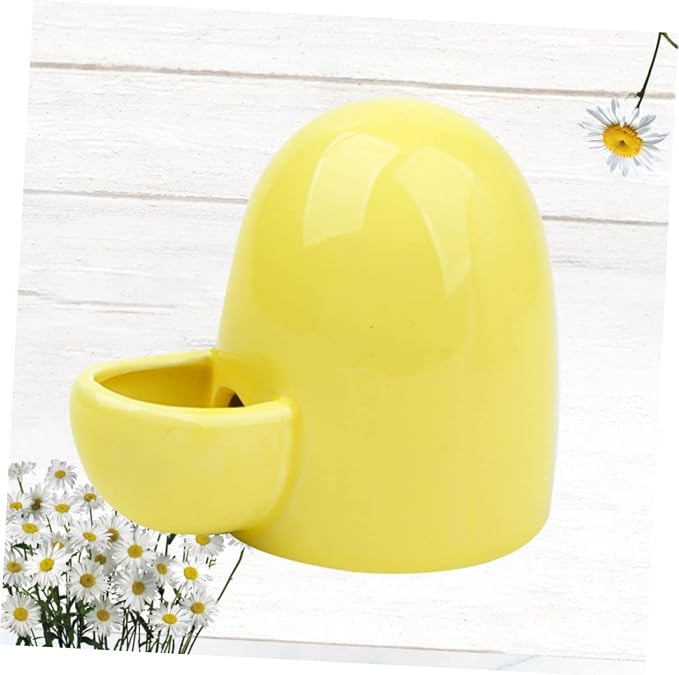 Milisten Small Pet Automatic Feeder and Water Dispenser Bowl 6.76Oz Ceramic Self-Dispensing Hamster Rabbit Drinking Supply for Small Animals