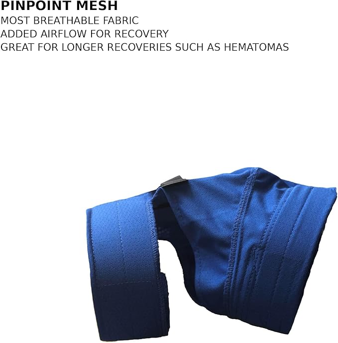 No Flap Ear Wrap (Blue Pinpoint Mesh, X-Large)
