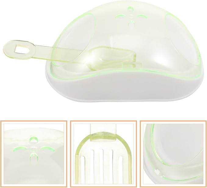 Ipetboom 1set Hamster Sand Bath Container Durable Hamster Bathtub for Small Pets for Guinea Pigs Gerbils Easy to Clean for Bathing Playtime Scoop Included