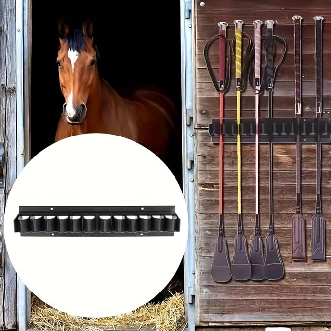 Horse Whip Crop Holder Rack Wall Mounted Bracket Hanger Whip Organizer Horse Trailer Accessories for Tack Room