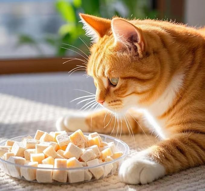 Fangool 1.76oz,Chicken Freeze Dried,Freeze-Dried Raw Chicken,Granules,Cat Treats Healthy Treats,High Protein
