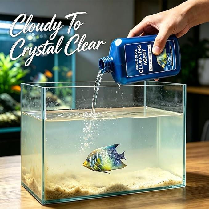 Fast-Acting Aquarium Water Clarifier, Clears Cloudy Fish Tank, Powerful Freshwater Aquarium Water Purification Clarifier, Liquid State Clarifying Agent, Safe & Gentle Formula (A＋B＋C)