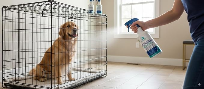 VetiZyme Animal Cage & Stall Cleaner – Natural Enzyme Cleaner & Odor Eliminator – Sanitizes, Disinfects & Remove Germs, Bacteria, Mold & Mildew – Non Toxic, Safe for Pets, Livestock & Facilities