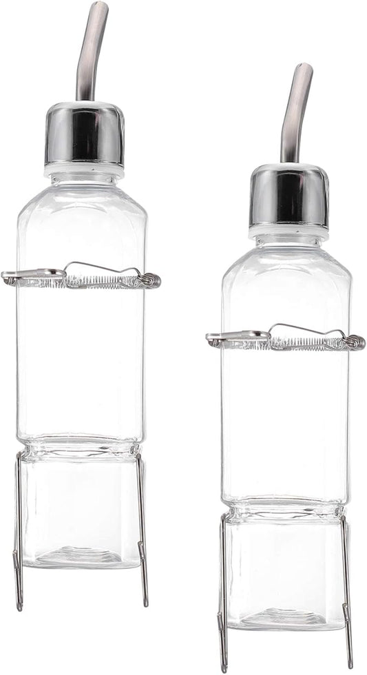 Mipcase 2pcs Pet Water Fountain Plastic Hanging Dispenser for Guinea Pigs and Animals Leakproof Easy to Install Convenient Pet Supply
