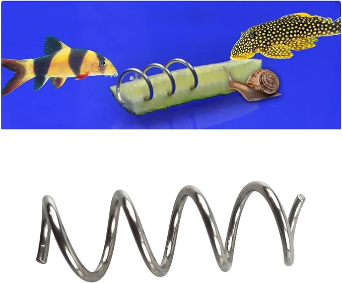 Fish Tank Aquarium Vegetable Feeder, Bottom Sinking Loach Feeder, Aquarium Vegetarian Feeder, Malawi Cichlid Snail Fresh Food Holder for Bottom Feeders 1 Pack