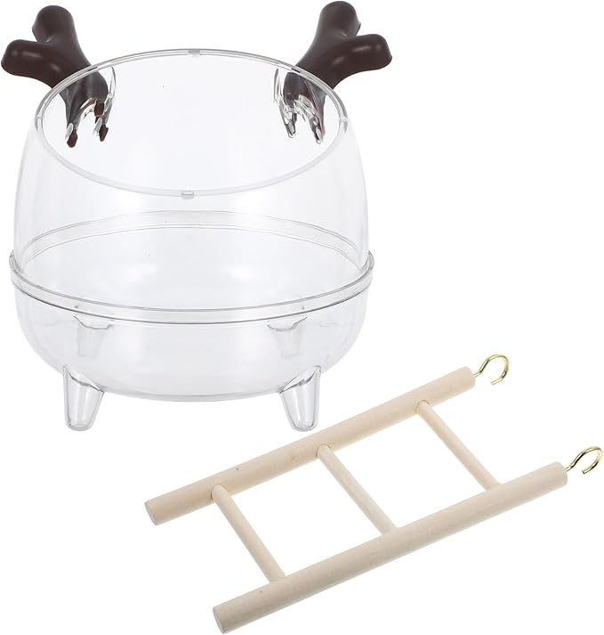 Toyvian Multi-use Hamster Bathroom Toilet Sand Bath Decor Cage Accessory Hideout Ladder Cleaning Easy Pet Care Kit