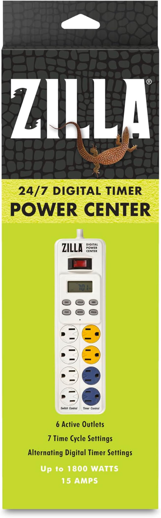 Zilla Reptile Pet Habitat Lighting & Terrarium Heat Power Center Timer, Digital