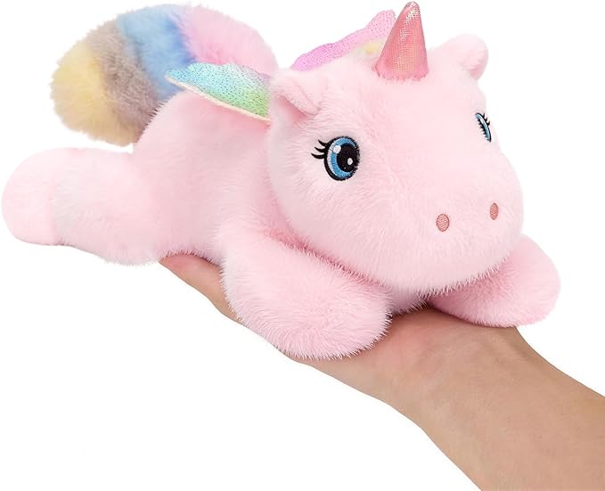 Ditucu Cute Palm-Sized Unicorn Stuffed Animal Soft Capibara Plush Doll Small Plushies Toys Gifts for Kids Pink 7.8 inch