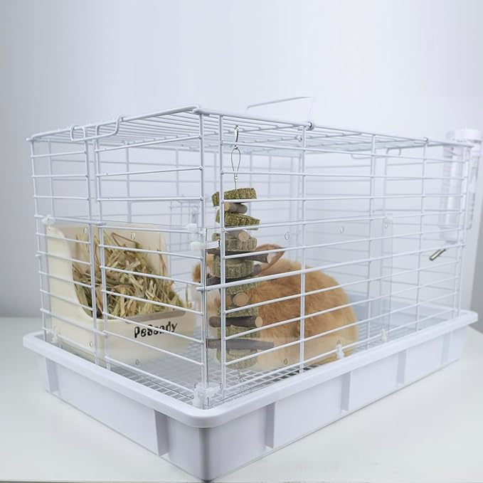 Pet Cage Liner Protection, Rabbit Cage Plastic Panels, 12 PCS Cage Urine Guard for Rabbit, Guinea Pig, Hamster, Hedgehog, Chinchilla, Ferret, Bunny - Transparent, 11.8"x7.9"