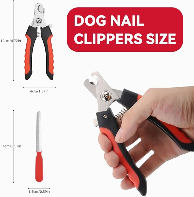 4.72 inch Dog Nail Clippers for Small Dogs, Ultra Sharp Stainless Cat Nail Clippers with Guard for Dogs, Cats, Rabbits and Guinea Pigs, Free Nail File(B Style)