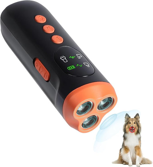 Dog Bark Deterrent Devices, 35FT Range Ultrasonic Anti Barking Device for Dogs, 3X Barks No More Indoors Neighbor Outdoors Safe & Humane Compact Box Bark Control for Dog Behavior Correct