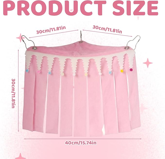 Guinea Pig Hideout, Pink Medium Pet Forest Cage Corner Hideaway, Rabbit Hideout, Rabbits, Chinchillas, Hamsters and Other Small Pets, Guinea Pig Cage Accessories and Guinea Pig Accessories