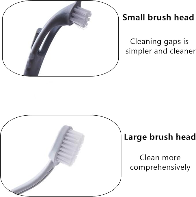 4 Pcs Bird Cage Cleaner with Two Brush Heads Long Handle Tool, Stainless Steel Bird Droppings Cleaning Scraper for Cleaning Bird Parrot Cages Kennels Perches