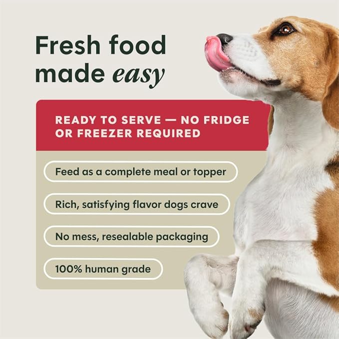 Instinct Freshly Crafted Meals, Dog Wet Food or Topper, Human Grade - Grass-Fed Beef, 11 oz. Carton