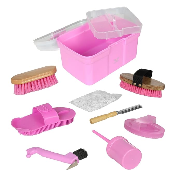 TuffRider Ultimate Groom Box Kit 8 Pieces-Pink