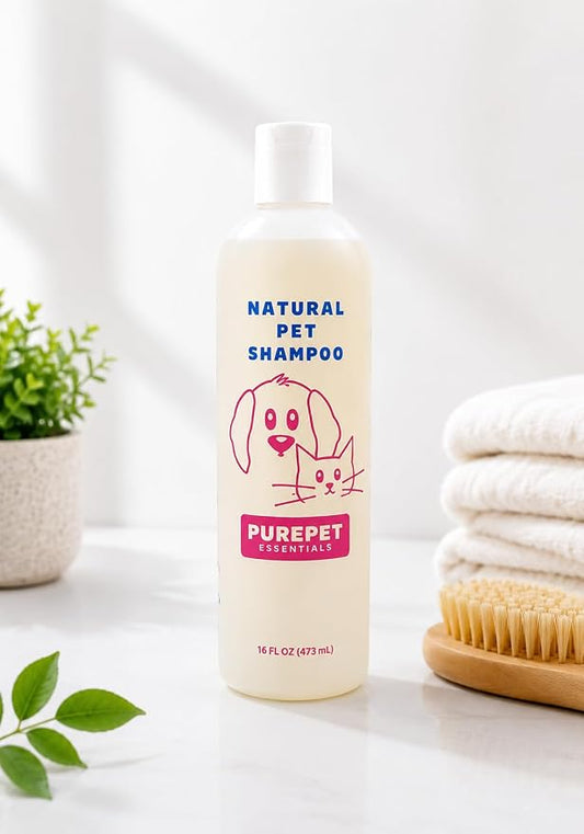 PurePet Essentials Lavender Scent Dog Shampoo for All Pets & Puppies - Natural, Soothing, and Effective 16 0z