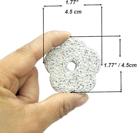 Shelltech Small Animal Lava Bites, Hamster Chew Toys Chew Treats Teeth Grinding Block for Hamster Chinchilla (12 Pack - Flower)