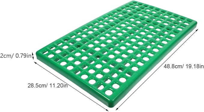 GANAZONO Rabbit Cage Mat 2 Pack Pet Feet Mat with Circular Holes for Claw Safety Easy Cleaning Rabbit Cage Isolation Board 19.68X11.81X1.57In