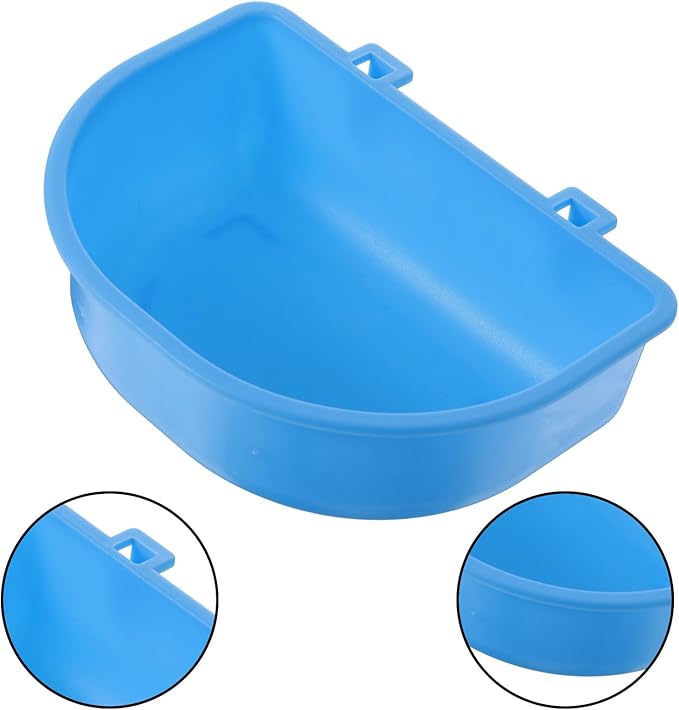2 Pcs Rabbit Food Bowl, Guinea Pig Food Dish Bird Feeding Dish Crate Bowls for Bunny Hutch Hamster Puppy Dog Crate Guinea Pig Ferret Chinchilla