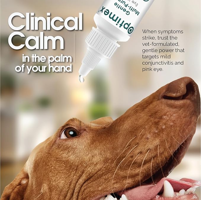 Gentle Multi-Purpose Eye Wash for Dogs & Cats (4 fl oz) Helps with Eye Infections, Redness, Irritation, Tear Stains, Discharge, Pink Eye, Conjunctivitis & Dry Eye Relief Vet Formulated