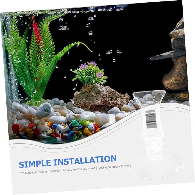STOBOK 2Pcs Suction Cup Clips, Fish Seaweed Clip Plant Suction Cup Aquarium Suction Cup Clip Feeding Tool for Aquarium Fish Tank Accessories