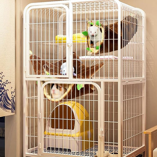 Leftstarer Pet Hammock and Tunnel Set, Soft Cashmere for Small Pets, Suitable for Guinea Pigs, Rats, Ferrets, Hamsters, etc., 22.1x9.1in