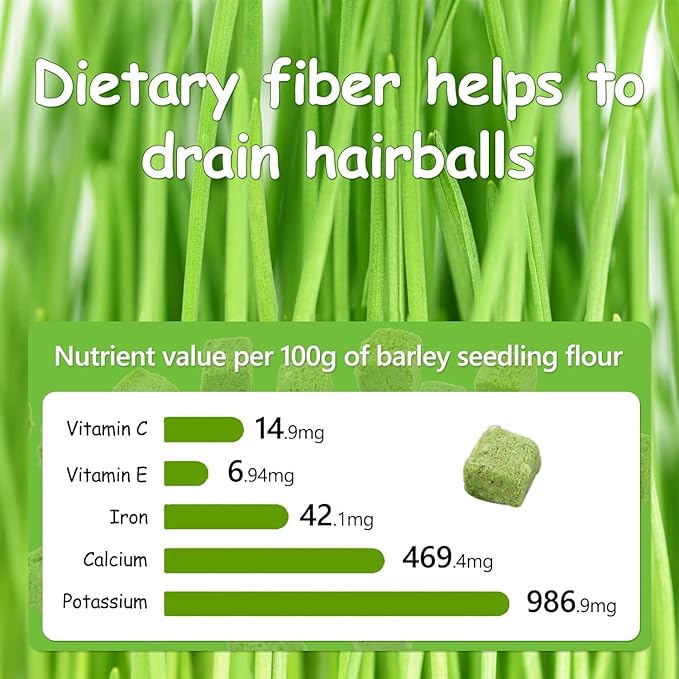60g Cat Grass Treats for Cats, Freezed Drying Cat Grass Teething Stick Snacks for Kitty, Edible Cats Chew Toys for Teeth Cleaning and Hairball Removal