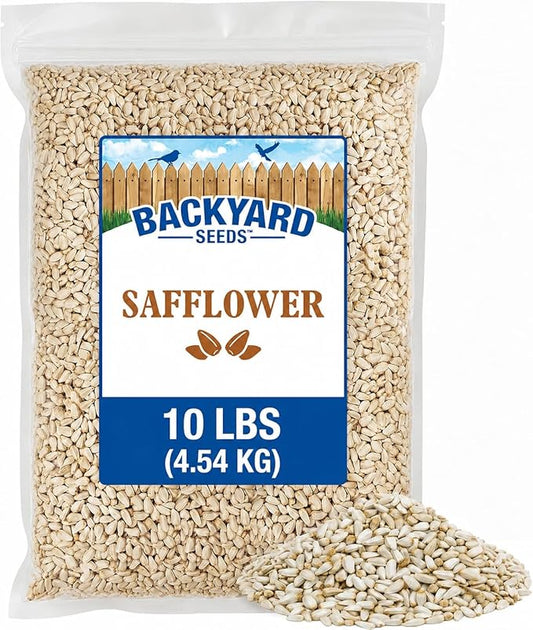 CountryMax Backyard Seeds Safflower Bird Seed for Cardinals (10 Pounds)