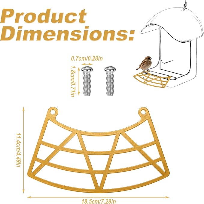 Bird Feeder Perch Extender, Durable Bird Feeder Perch Extensions with Screws Feeding Add-on Accessory Replacement Parts for Attracting Multiple Birds & Perfect Photo Shots
