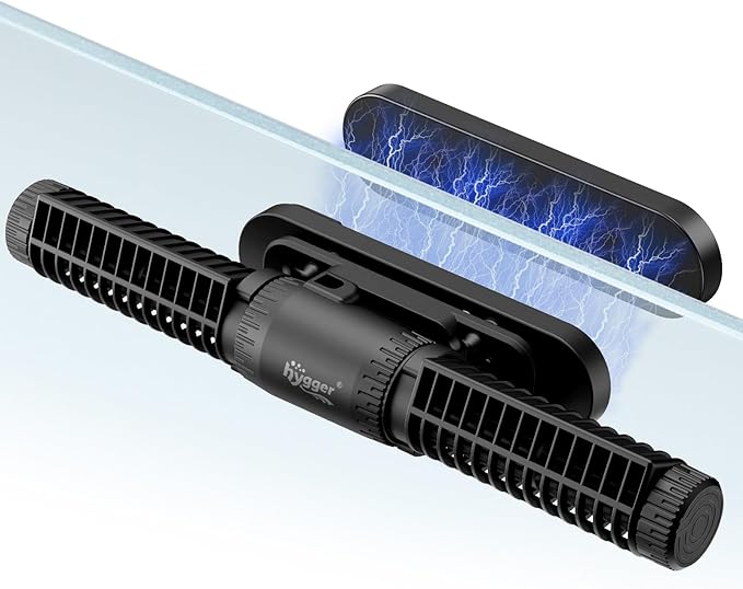 hygger Aquarium Crossflow Wave Maker, Adjustable Direction & Flow Gyre Wavemaker 5 Wave Modes & Tidal Mode Magnetic Powerhead Circulation Pump with Controller For Saltwater Coral Reef Tank 4750GPH