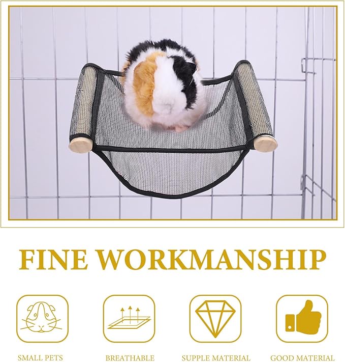 Hemoton Small Pet Ferret Hammock Bed Breathable Nylon Mesh Large Hanging Hideout for Summer Cage Accessories