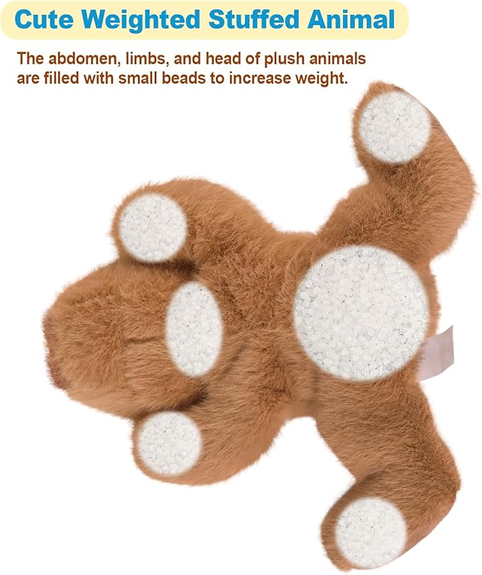 Ditucu Cute Palm-Sized Capybara Stuffed Animal Soft Capibara Plush Doll Small Plushies Toys Gifts for Kids Brown 7.8 inch