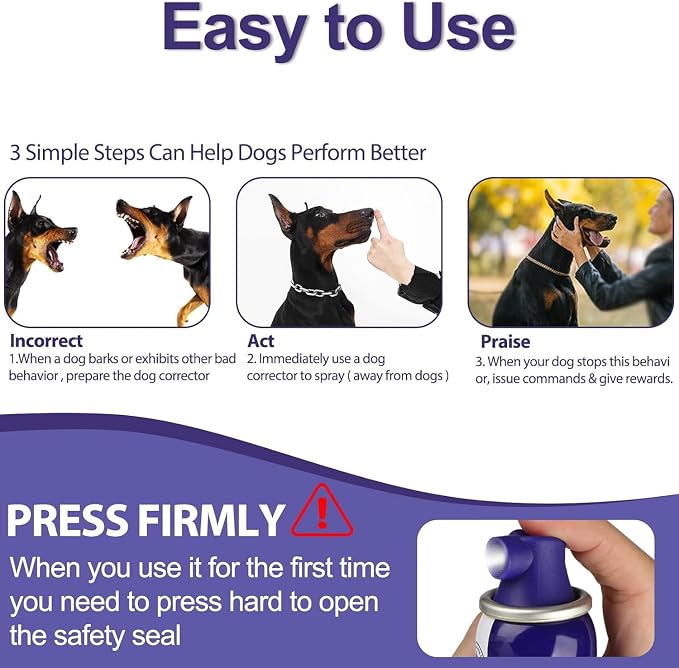 Dog Corrector Spray, 80ml 1 Pack Dog Trainer Spray to Dogs from Stopping Unwanted Behaviors Pet Trainer Spray, Barking, Jumping, Stealing Food, Safe, Humane & Effective