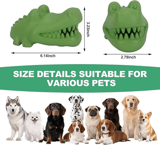Durable Natural Rubber Dog Chew Toys for Aggressive Chewers, Treat Dispensing Dog Toys, Interactive Enrichment Toy to Keep Dogs Busy, Mental Stimulation, Clean Teeth