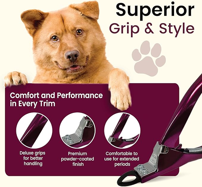 Resco Dog Nail Clippers – USA-Made Professional Guillotine Trimmer, Candy Series with Replacement Blade System – All Breeds