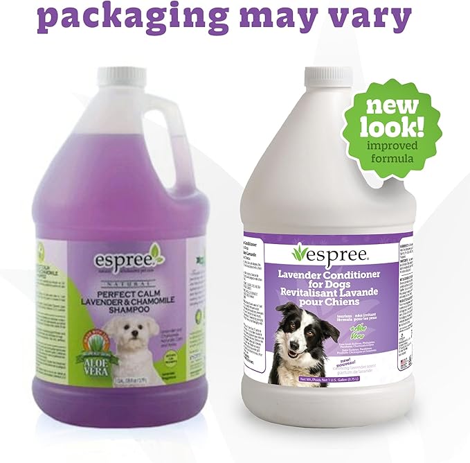 Espree Calming Lavender Dog Conditioner, Soothing Pet Conditioner with Lavender & Chamomile for Stress Relief, Moisturizing & Conditioning, Ideal for Dogs with Sensitive Skin, Fresh Scent, Gallon
