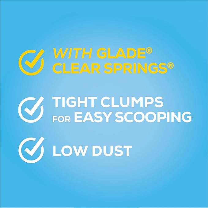 Purina Tidy Cats Clumping Multi Cat Litter, Glade Clear Springs - 16 lb. Bag (Pack of 2)