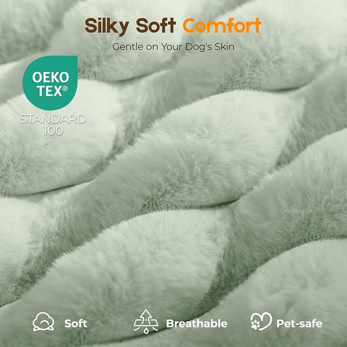 Orthopedic Dog Bed for Extra Large Dog, Waterproof Pet Bed,Non-Slip Bottom and Egg-Crate Foam with Removable Washable Cover Crate Bed,Green,42"x30"x4"