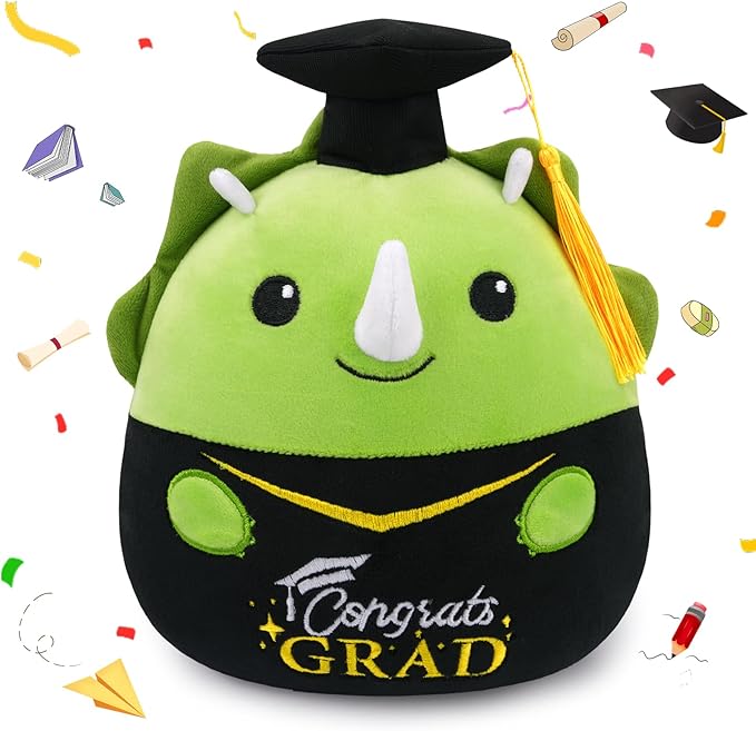 Graduation Dinosaur Stuffed Animal, 8 Inch Graduation Plush with Diploma Tassel Hat, Kindergarten Graduation Gifts for Kids Boys Girls, Elementary School Preschool Graduation Gift 2026