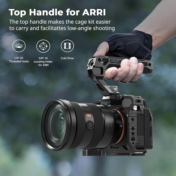 SmallRig HawkLock Quick Release Cage Kit for Sony Alpha 7R V/Alpha 7 IV/Alpha 7S III/Alpha 1 / Alpha 7R IV/Alpha 7 V, Full Cage with Top & Side Handle, Cable Clamp (Upgraded Version)