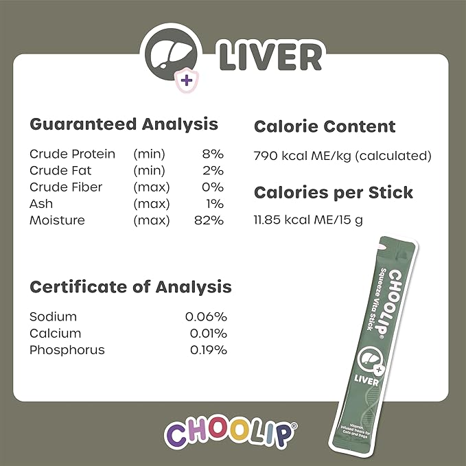 Choolip Squeeze Vita Stick Lickable Cat and Dog Treats, 49-Count Liver Support Variety Pack, Salmon and Lobster with Milk Thistle, CoQ10 and Vitamin E