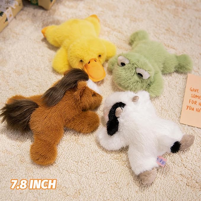 PEACH CAT Frog Stuffed Animal 7.8" Cute Plushies Small Plush Toys Gifts for Kids Green