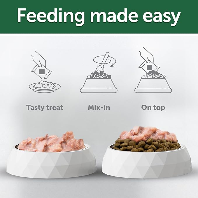 Nature's Protection Wet Dog Food - Soft Topper for Dry Food for Small & Large Breed Dogs with Light Fur, 24-Pack (Superior Care - Tuna & Sea Bass, 2.46-oz Pouches)