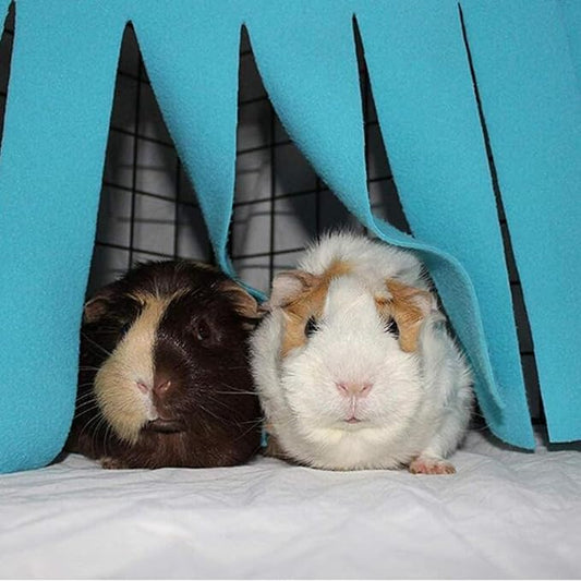 Guinea Pig Hideout Hideaway Corner Fleece Toys Cage Accessories with Reversible Sides，Cute Ferret Hammock for Ferrets Chinchillas Hedgehogs Small Pets(Style4)