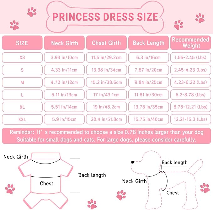 TAPBULL Dog Dresses, Fashionable Pet Dog Sweatshirt Clothes in Light Colors, Cute Cat Birthday Dress Outfit (Pink/Purple/Coffee 3-Pack), Small