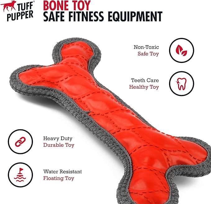Tuff Pupper SuperChewy Tough Floating Dog Water Toy Strong Natural Rubber | Great Dog Fetch Toy | Pool Swimming Toy for Puppy| Durable Training Toy for Non-Aggressive Chewers