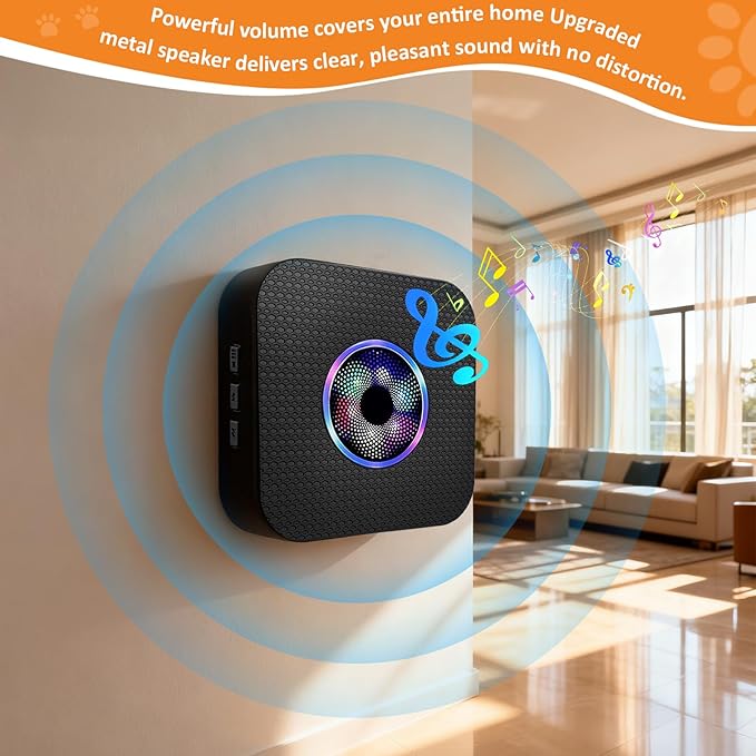 Ownpets Smart Dog Door Bell, Wireless Dog Doorbell for Potty Training & Housebreaking, Dog Bell to Go Outside, 1000Ft Range Waterproof Touch Button, 55 Melodies, Ideal for Puppies & All Dog Breeds
