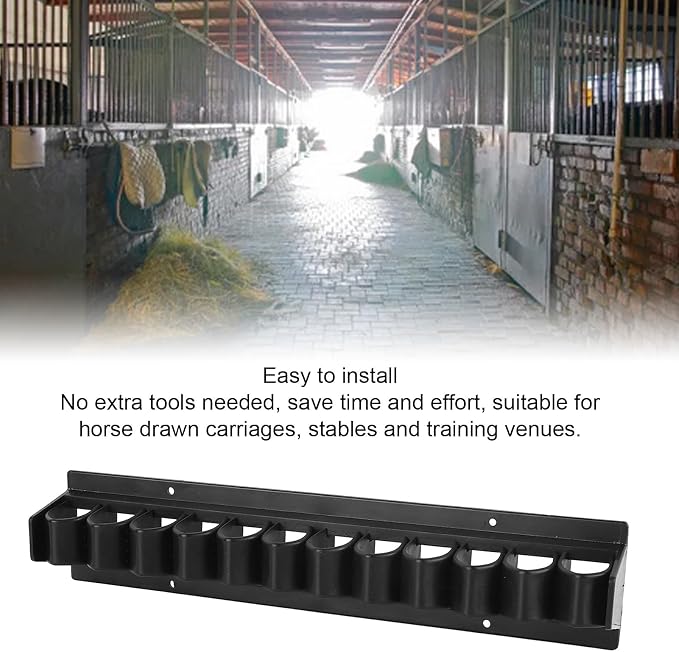 F&Yard Horse Whip Crop Holder Plastic Horse Whip Crop Rack Easy Installation Space Saving Stand for Stables and Horse Farms